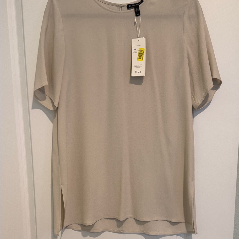 Eileen Fisher NWT Cream Blouse
